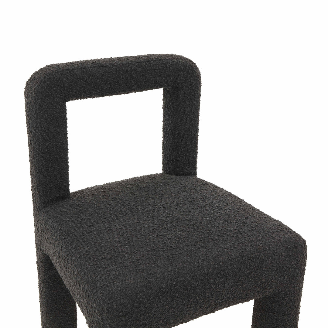 Hazel Black Boucle Dining Chair