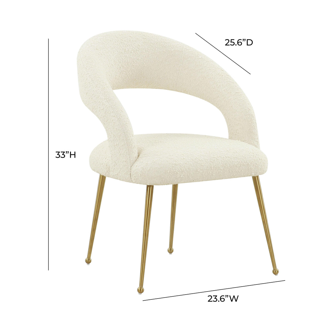 Rocco Cream Performance Boucle Dining Chair