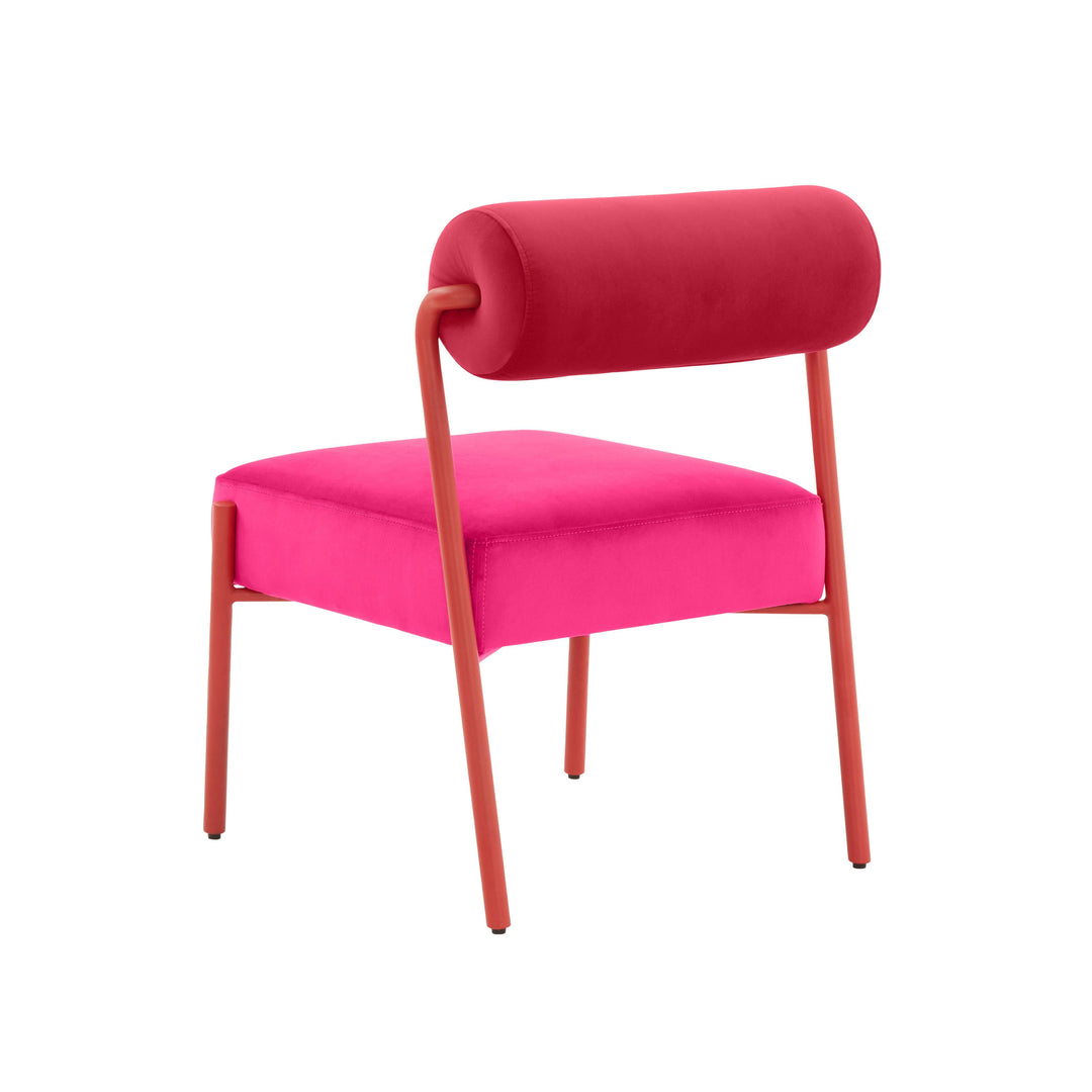 Jolene Hot Pink Velvet Dining Chair