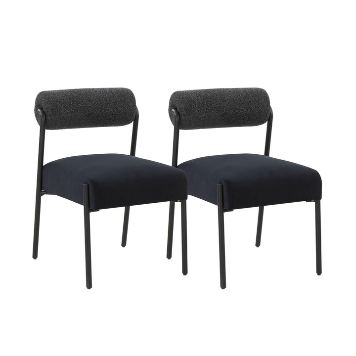 Jolene Black Velvet Dining Chair