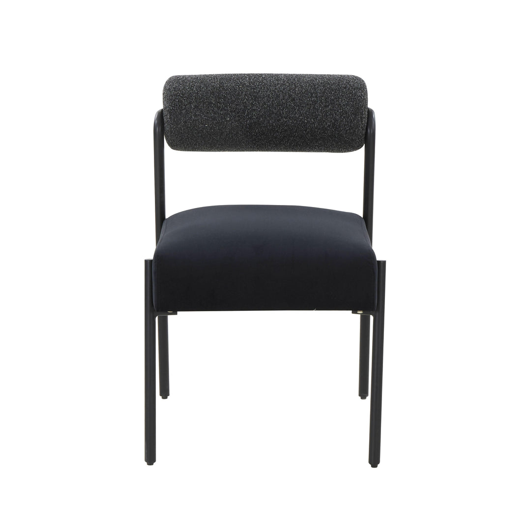 Jolene Black Velvet Dining Chair