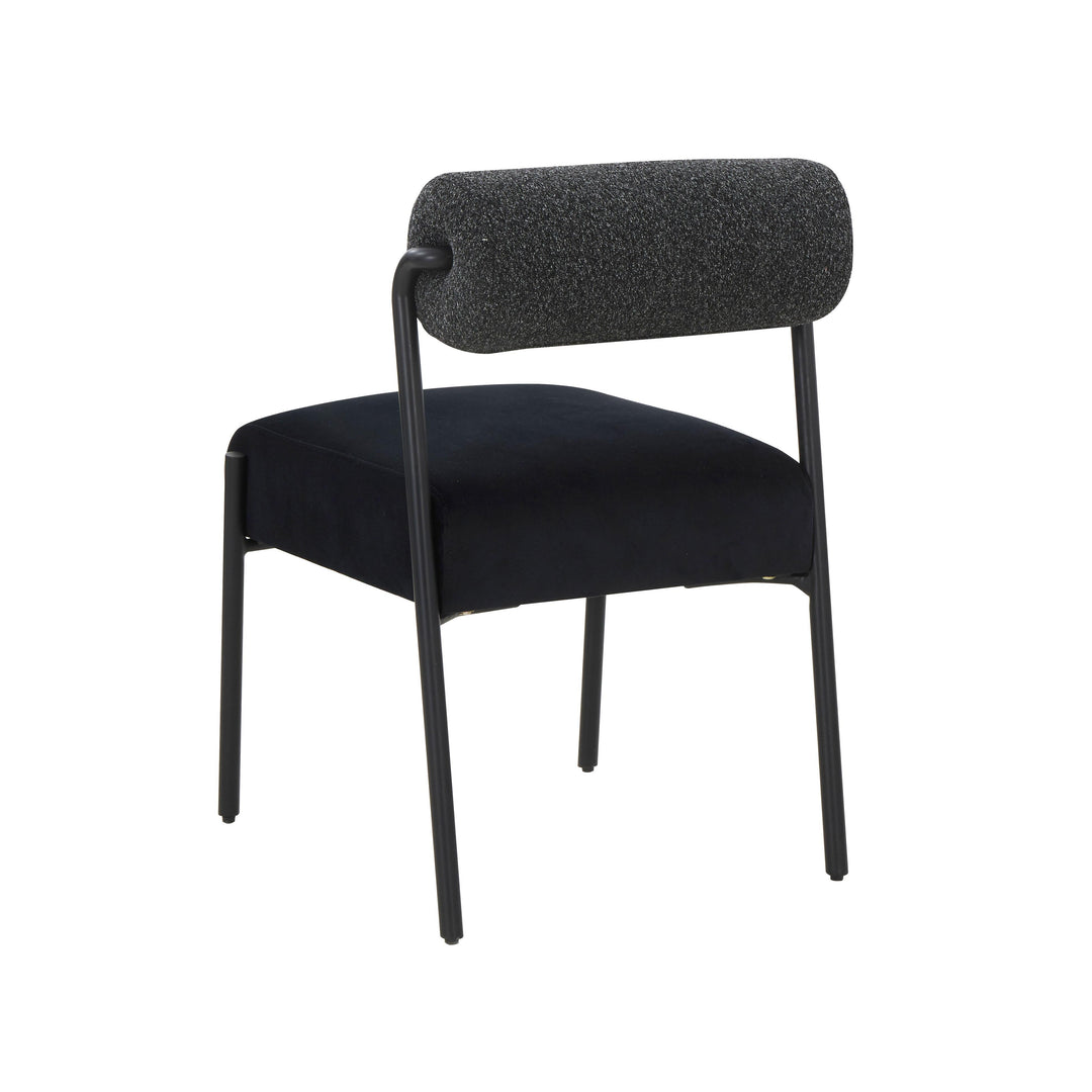 Jolene Black Velvet Dining Chair