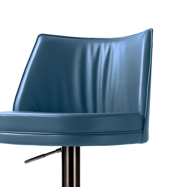 Gala Blue Vegan Leather on Adjustable Stool