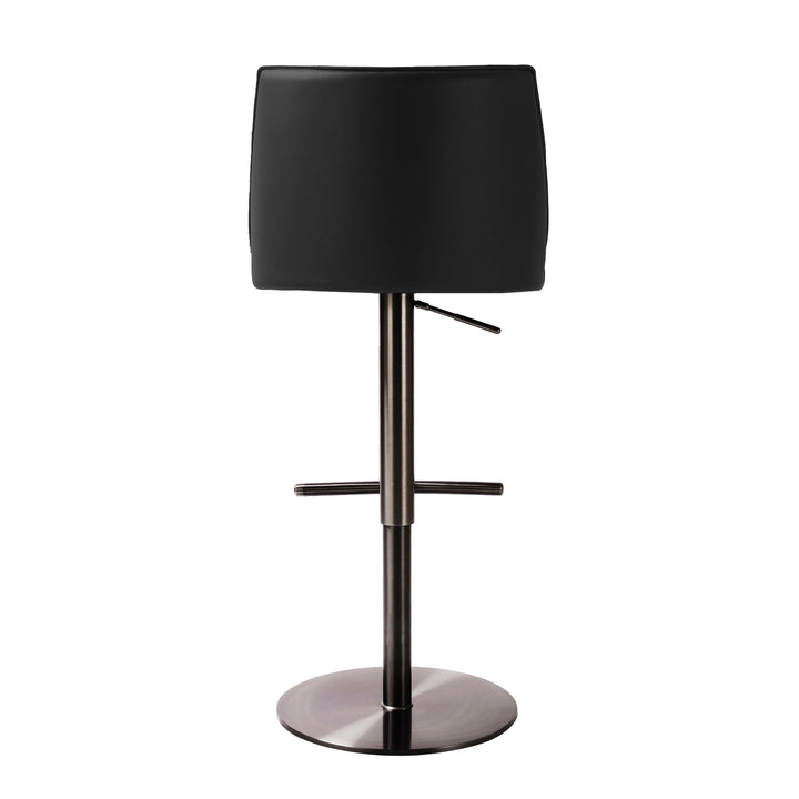 Gala Black Vegan Leather on Adjustable Stool