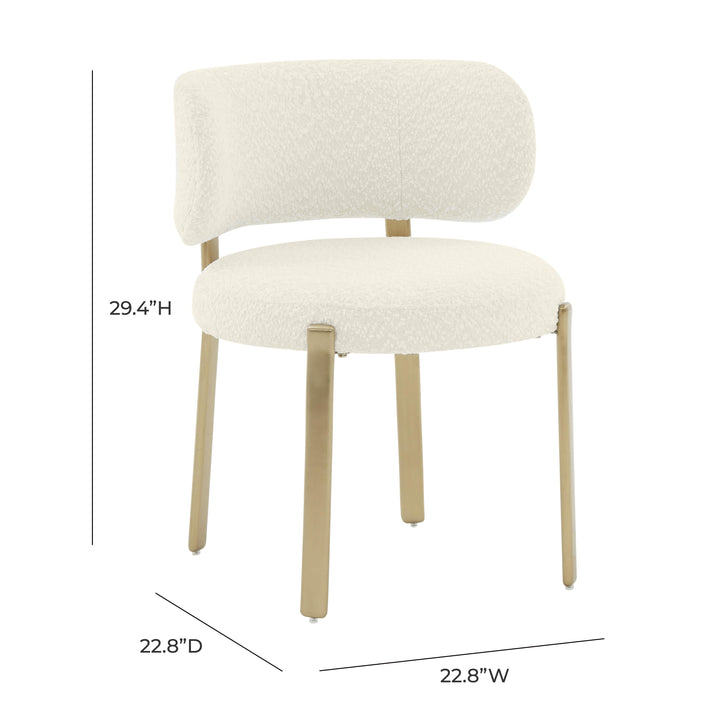 Margaret Cream Performance Boucle Dining Chair