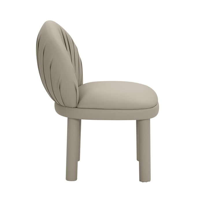 Aliyah Grey Vegan Leather Dining Chair