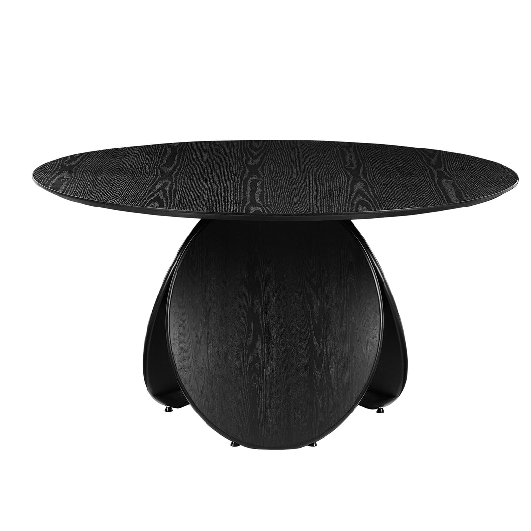 Emil Black Oak Round Dining Table