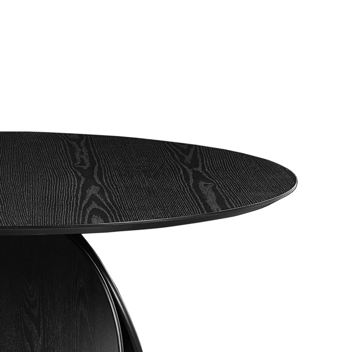 Emil Black Oak Round Dining Table