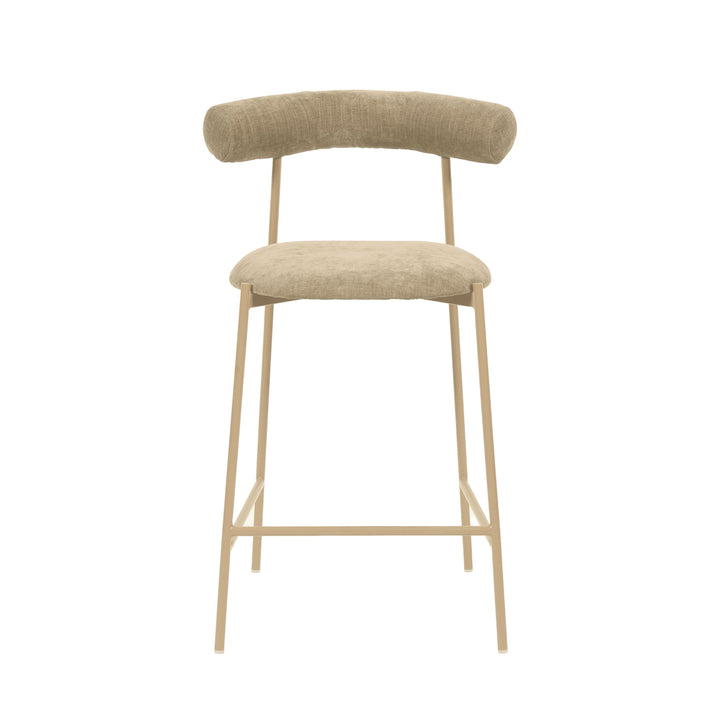 Liliana Taupe Performance Velvet Counter Stool