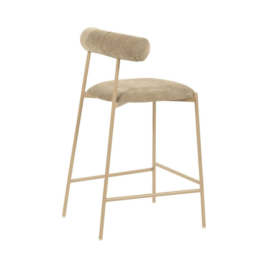 Liliana Taupe Performance Velvet Counter Stool