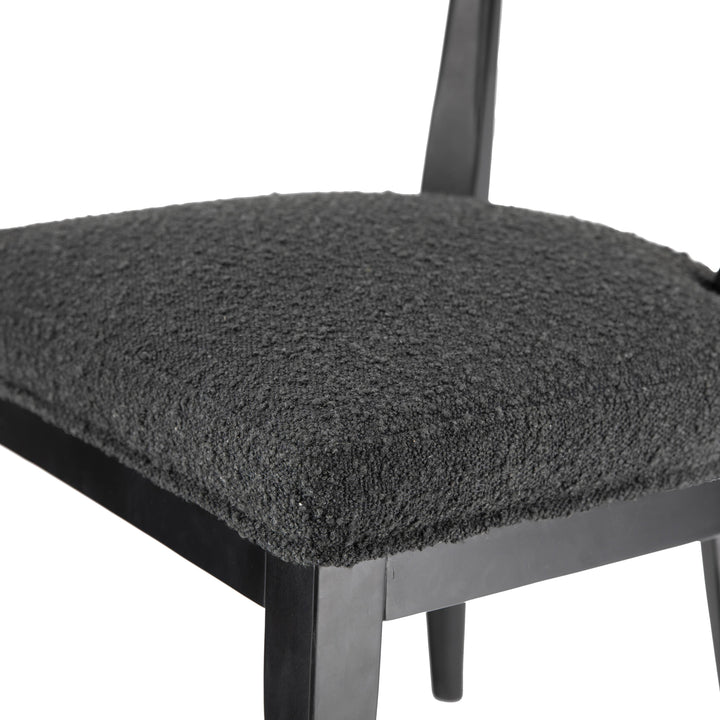 Palla Black Performance Boucle Dining Chair