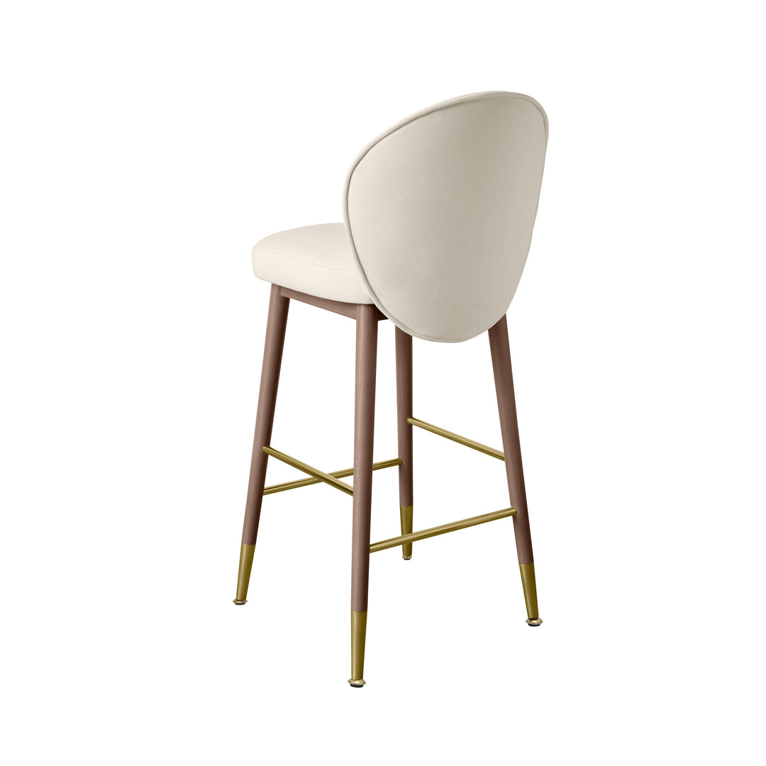 Hailey Cream Velvet Barstool