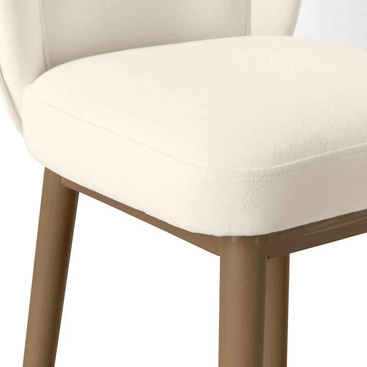 Hailey Cream Velvet Counter Stool