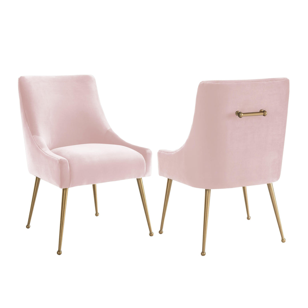 Beatrix Blush Velvet Side Chair