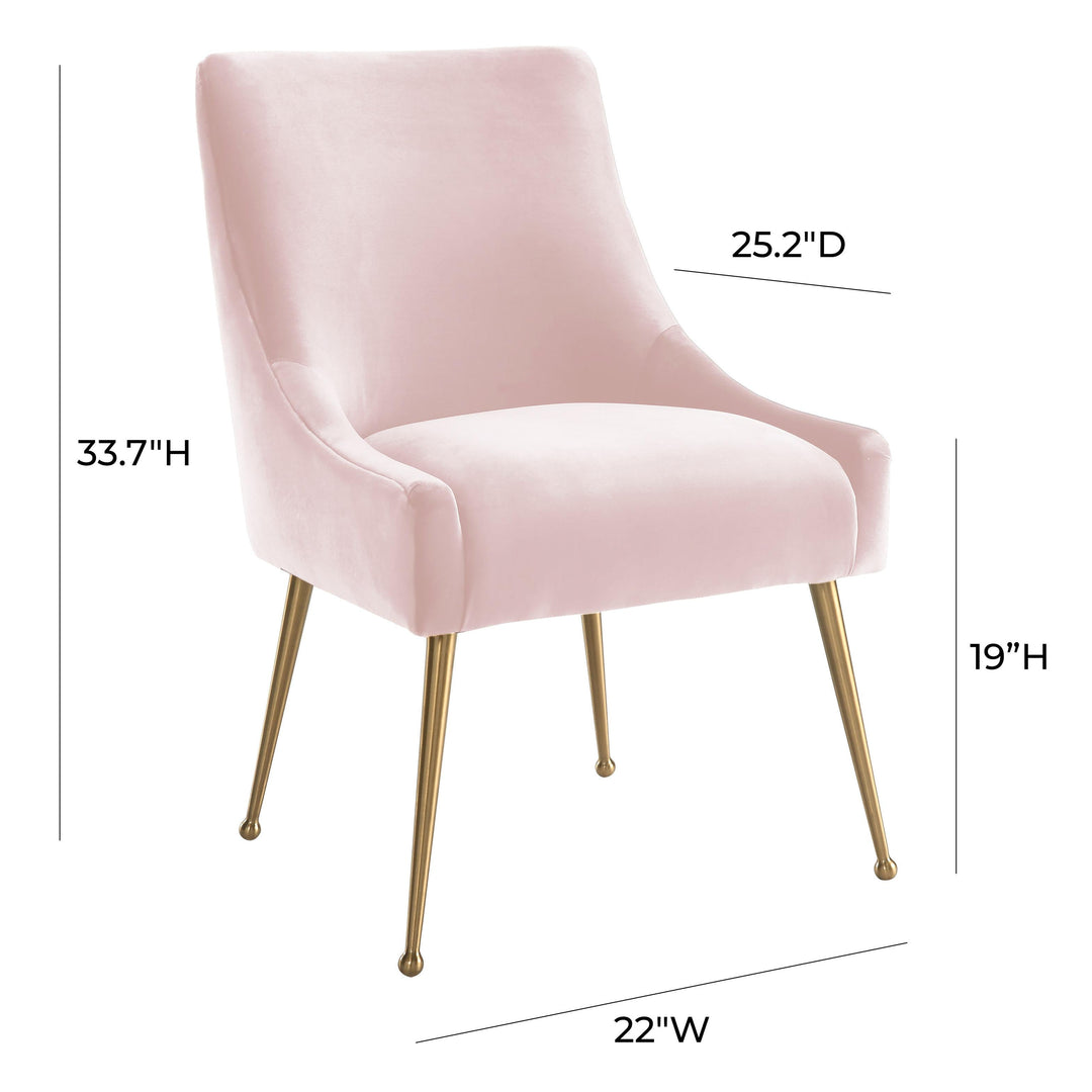 Beatrix Blush Velvet Side Chair