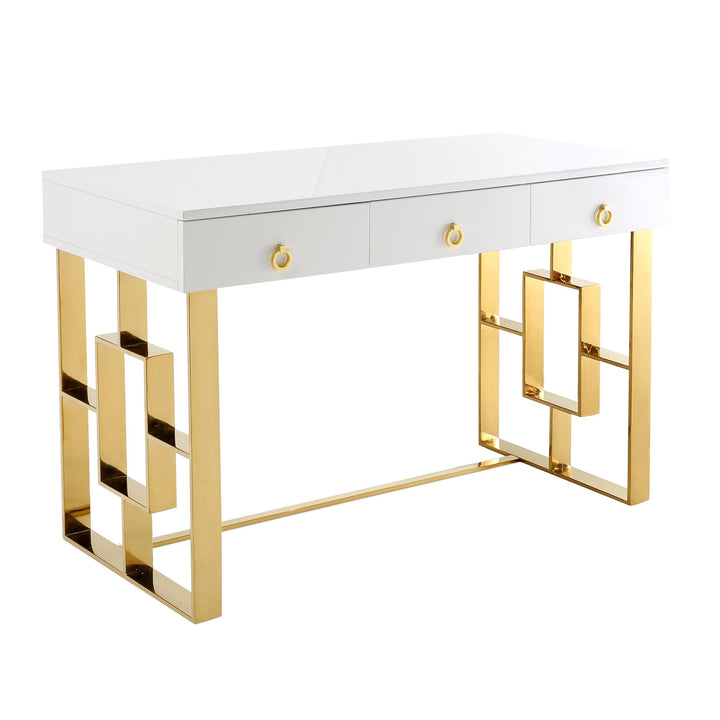 Audrey White Lacquer Desk