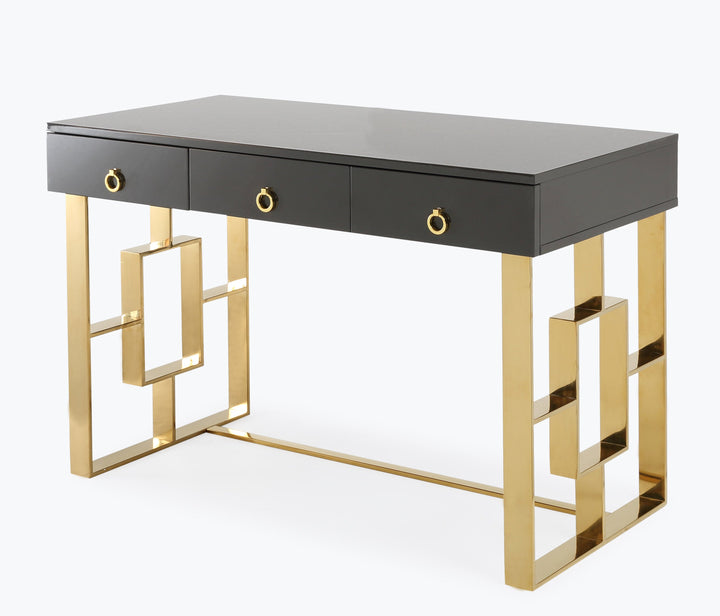 Audrey Grey Lacquer Desk