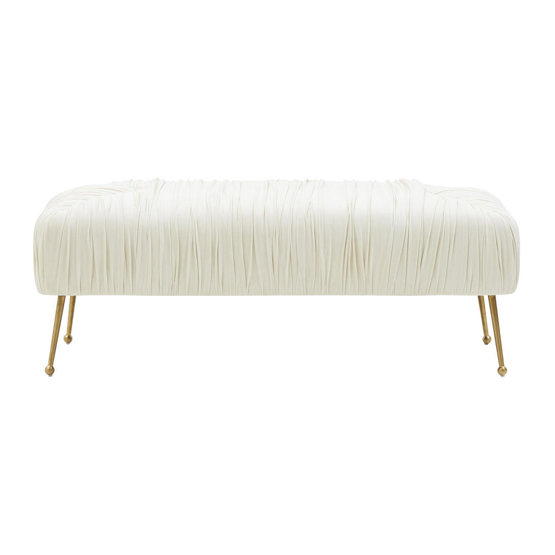 Jessica Cream Velvet Bench