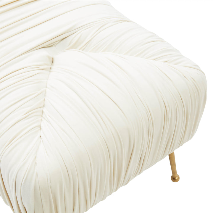 Jessica Cream Velvet Bench