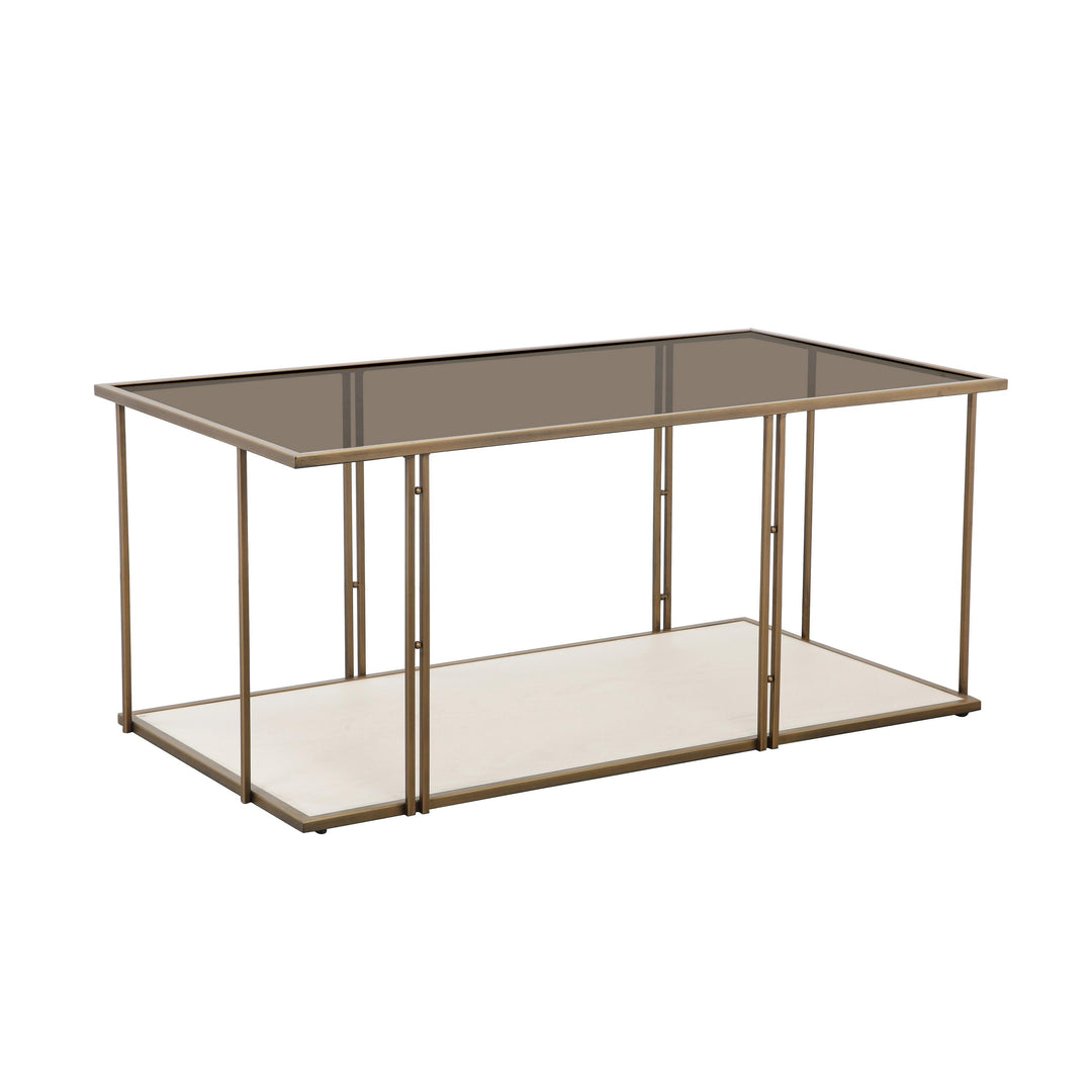 Emma Cream Ash & Glass Coffee Table