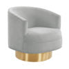 Stella Grey Velvet Swivel Chair