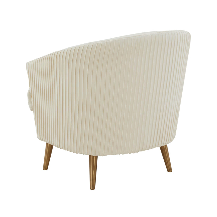 Jules Cream Velvet Accent Chair