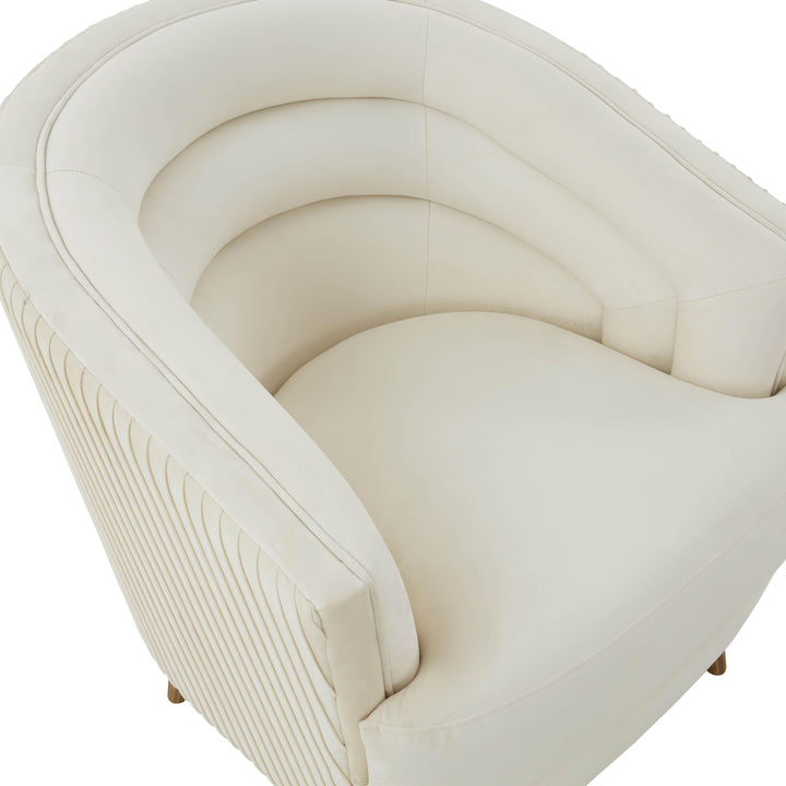 Jules Cream Velvet Accent Chair