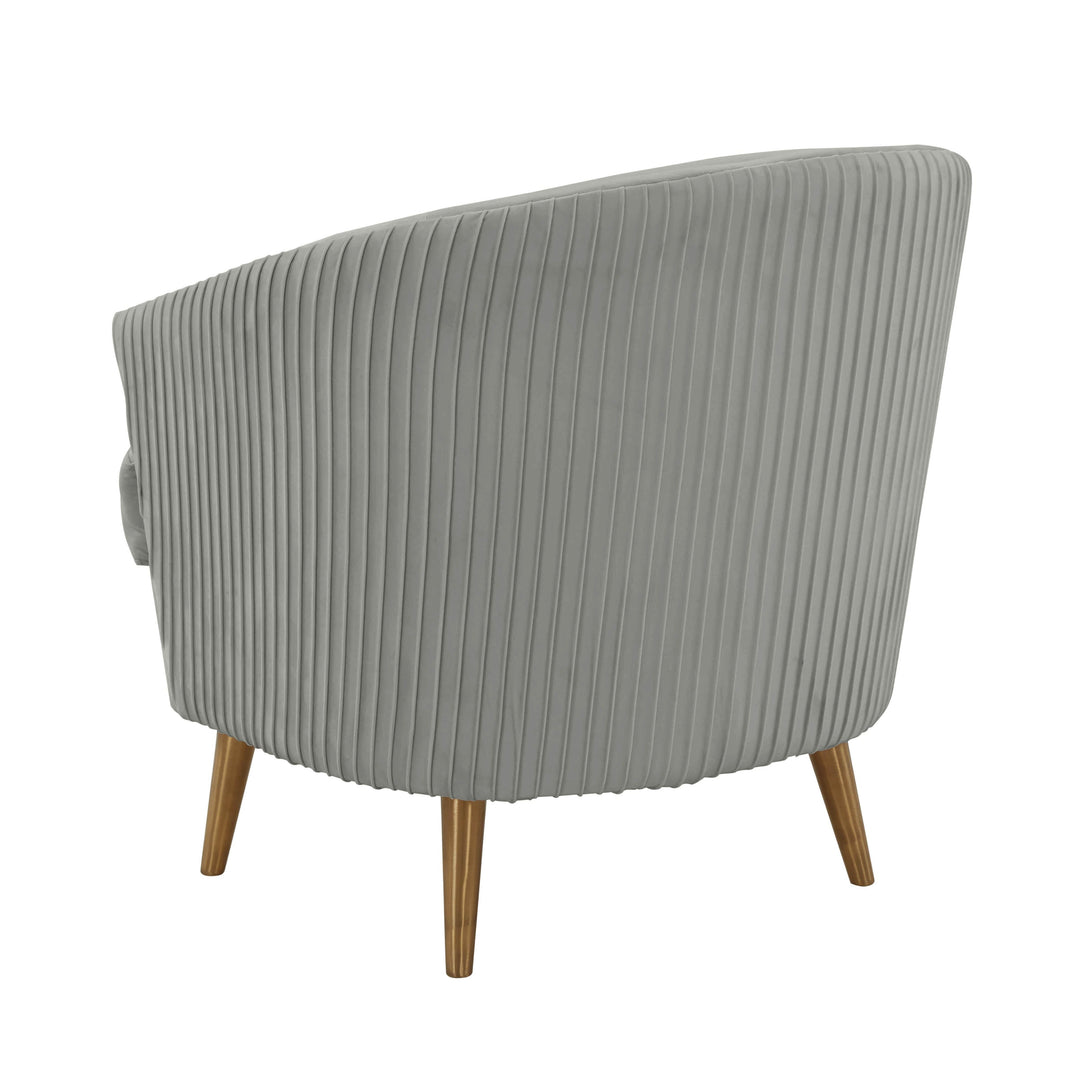 Jules Light Grey Velvet Accent Chair