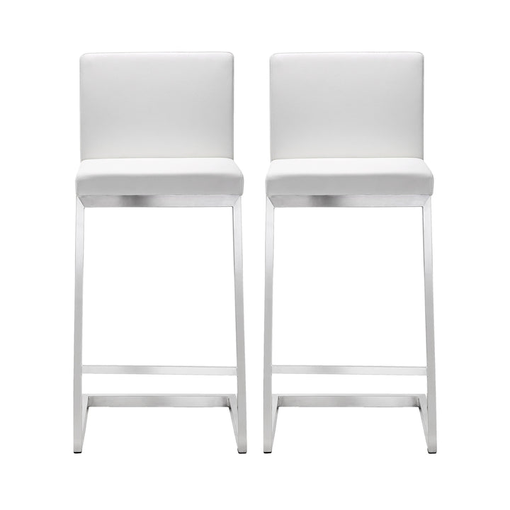 Parma White Steel Counter Stool