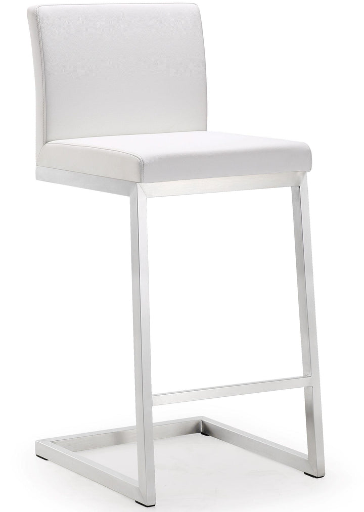 Parma White Steel Counter Stool