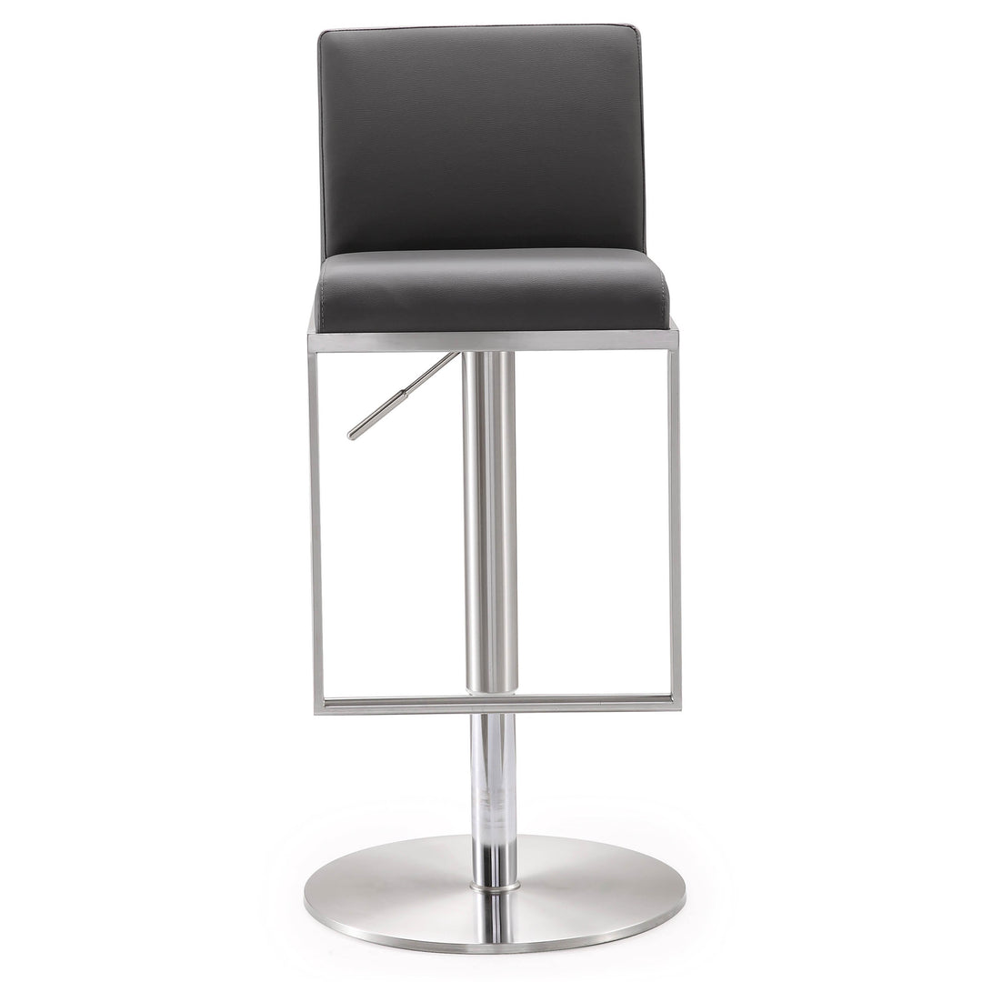 Amalfi Grey Stainless Steel Adjustable Barstool