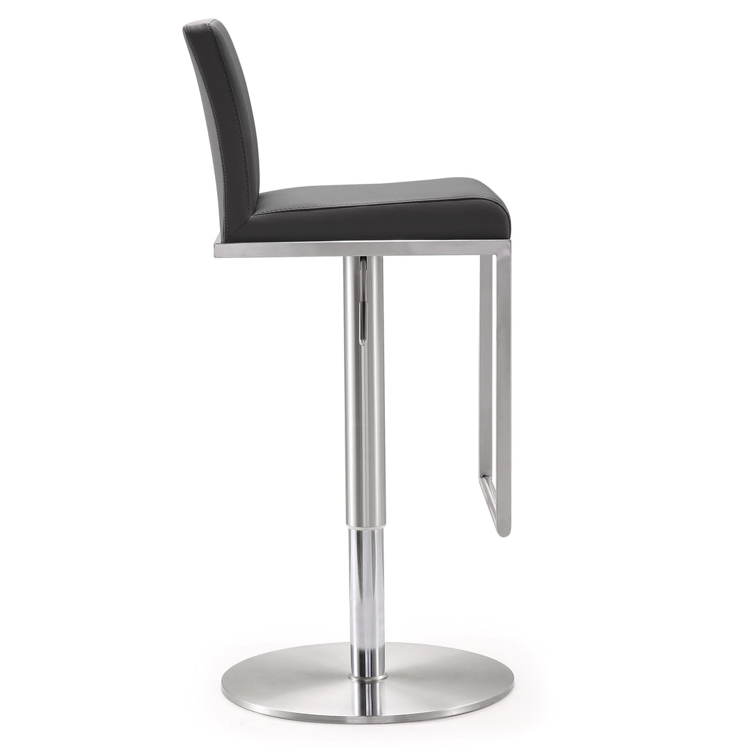 Amalfi Grey Stainless Steel Adjustable Barstool