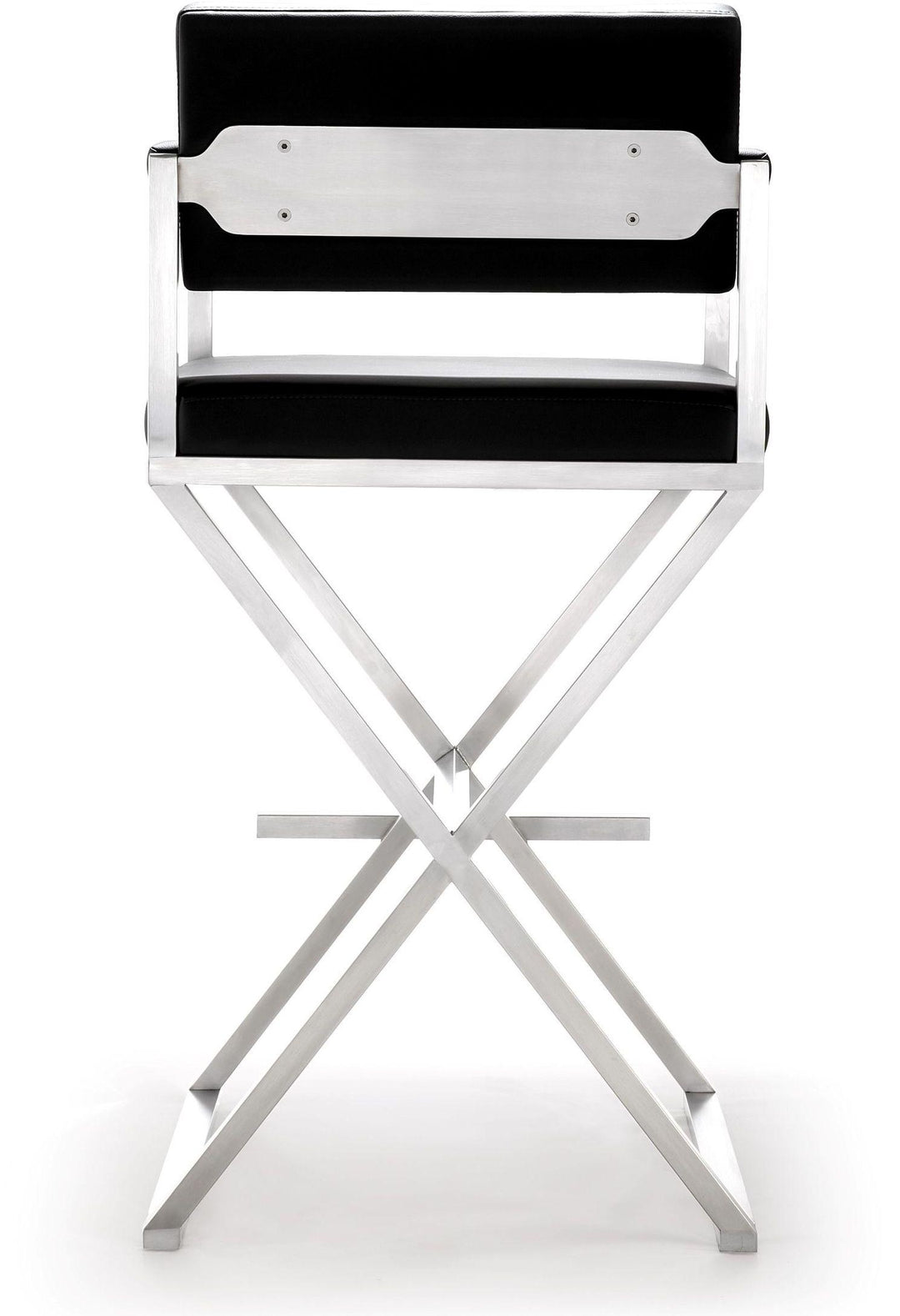 Director Black Steel Barstool