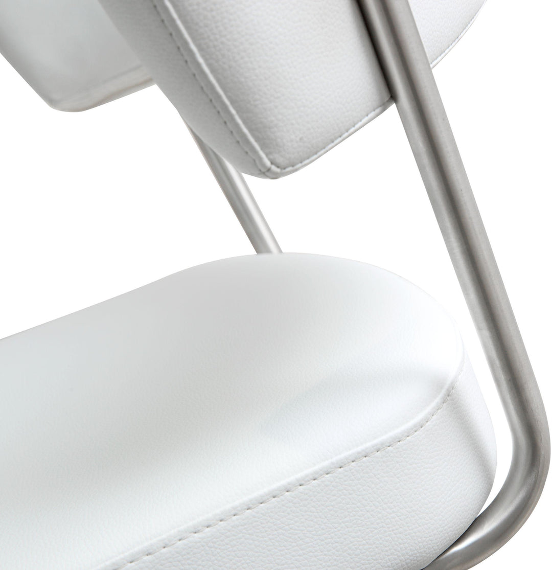 Cosmo White Steel Barstool