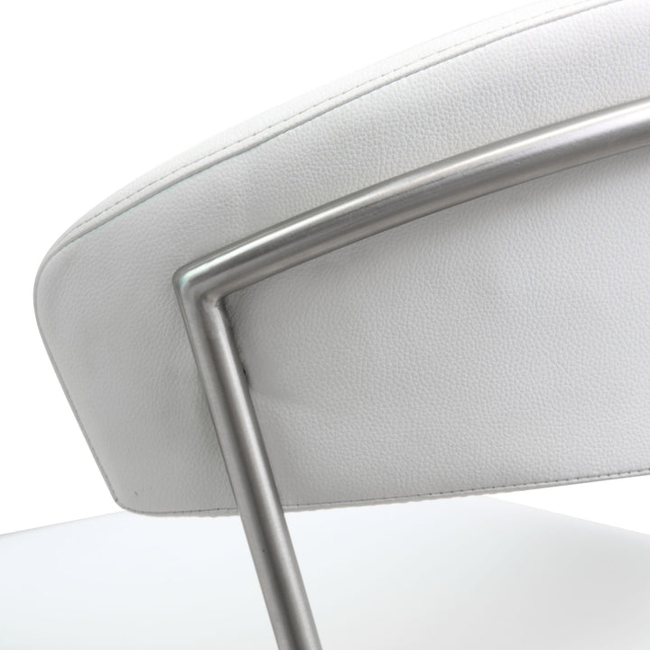 Cosmo White Steel Barstool