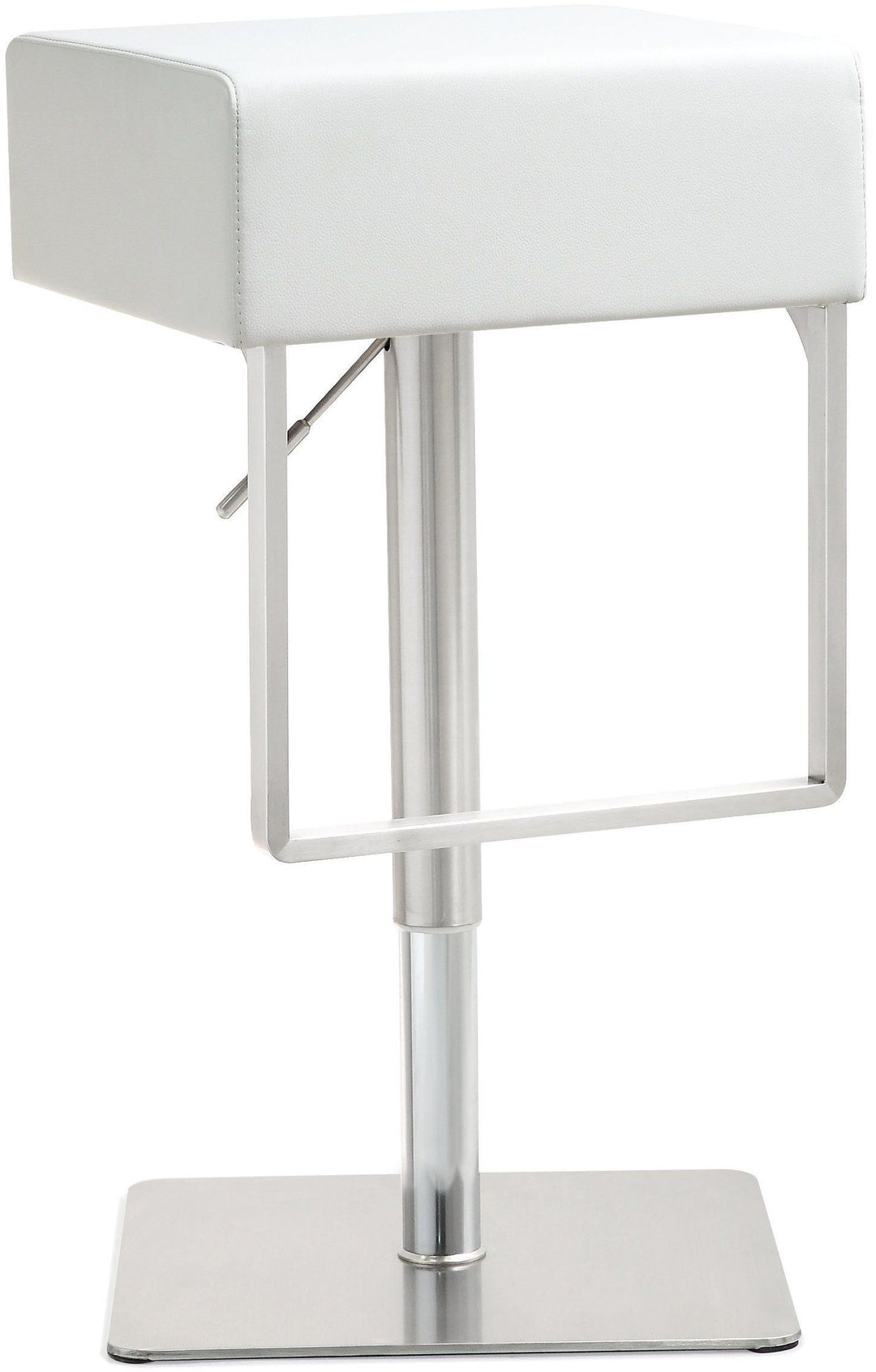 Seville White Steel Barstool