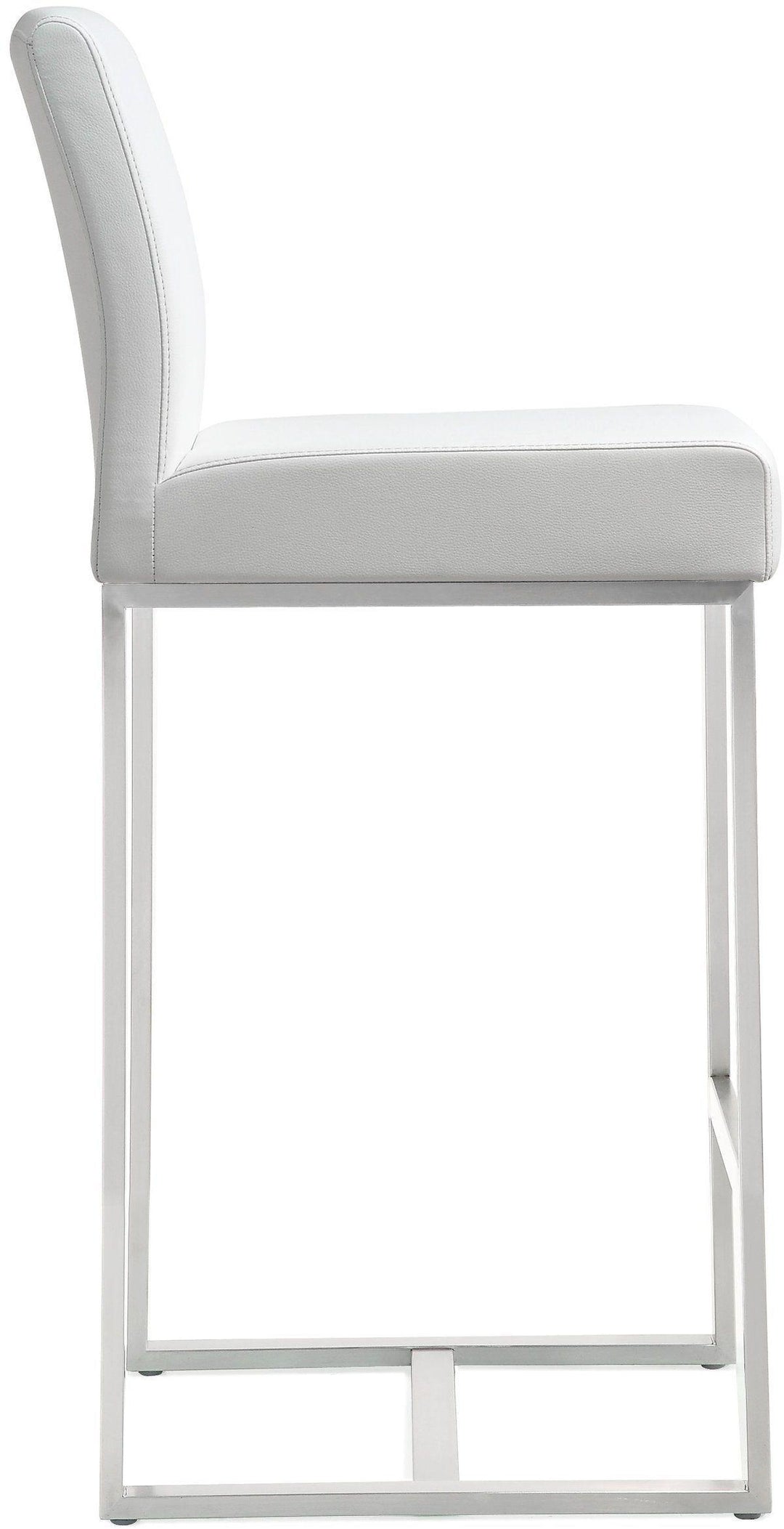 Denmark White Steel Counter Stool