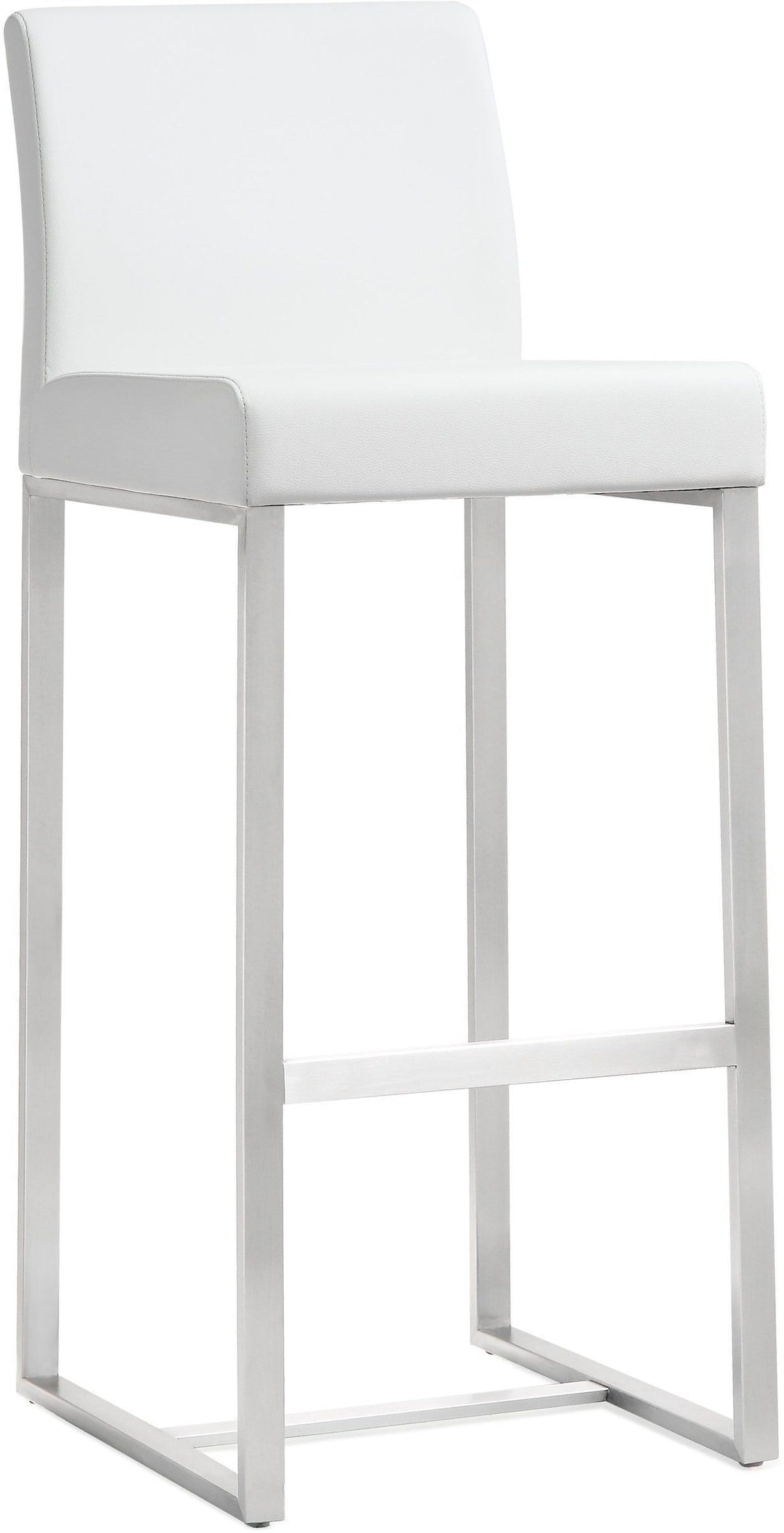 Denmark White Steel Barstool