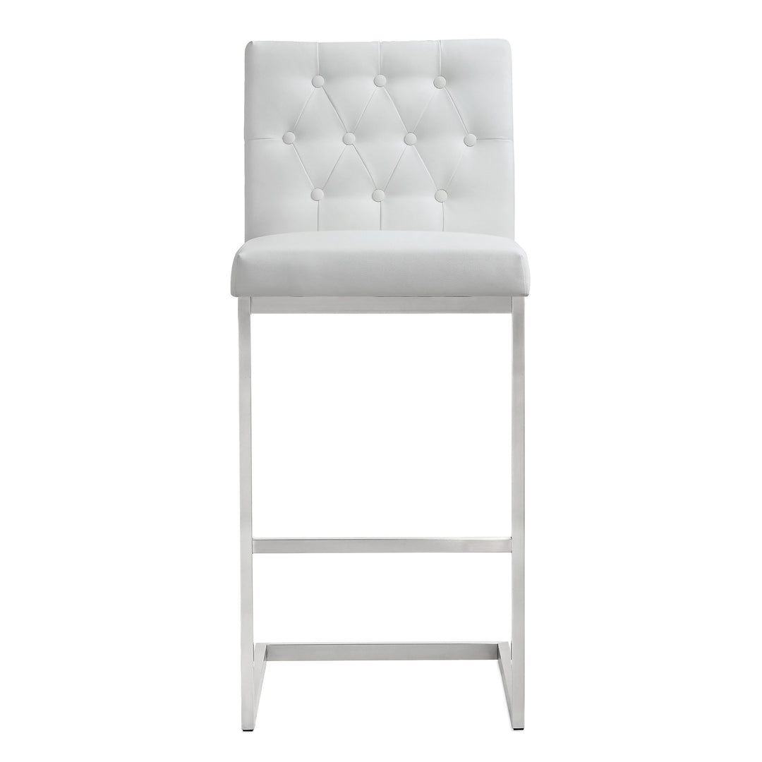 Helsinki White Steel Barstool