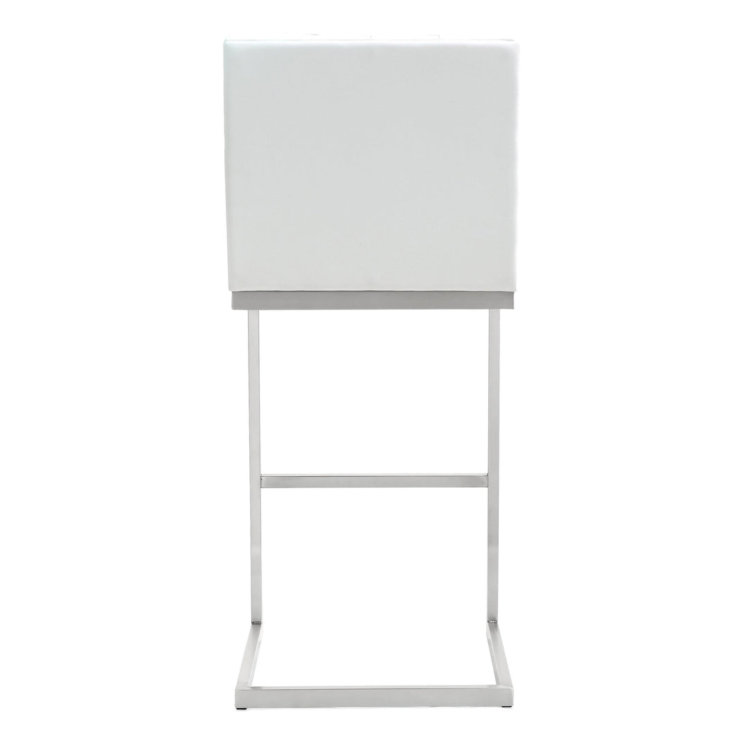 Helsinki White Steel Barstool