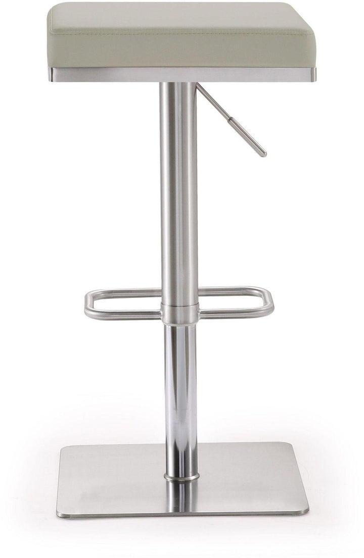 Bari Light Grey Stainless Steel Barstool