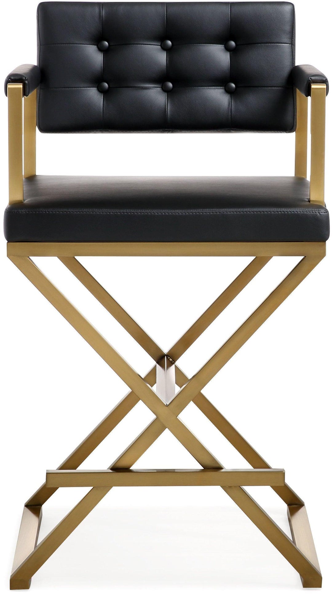 Director Black Gold Steel Counter Stool