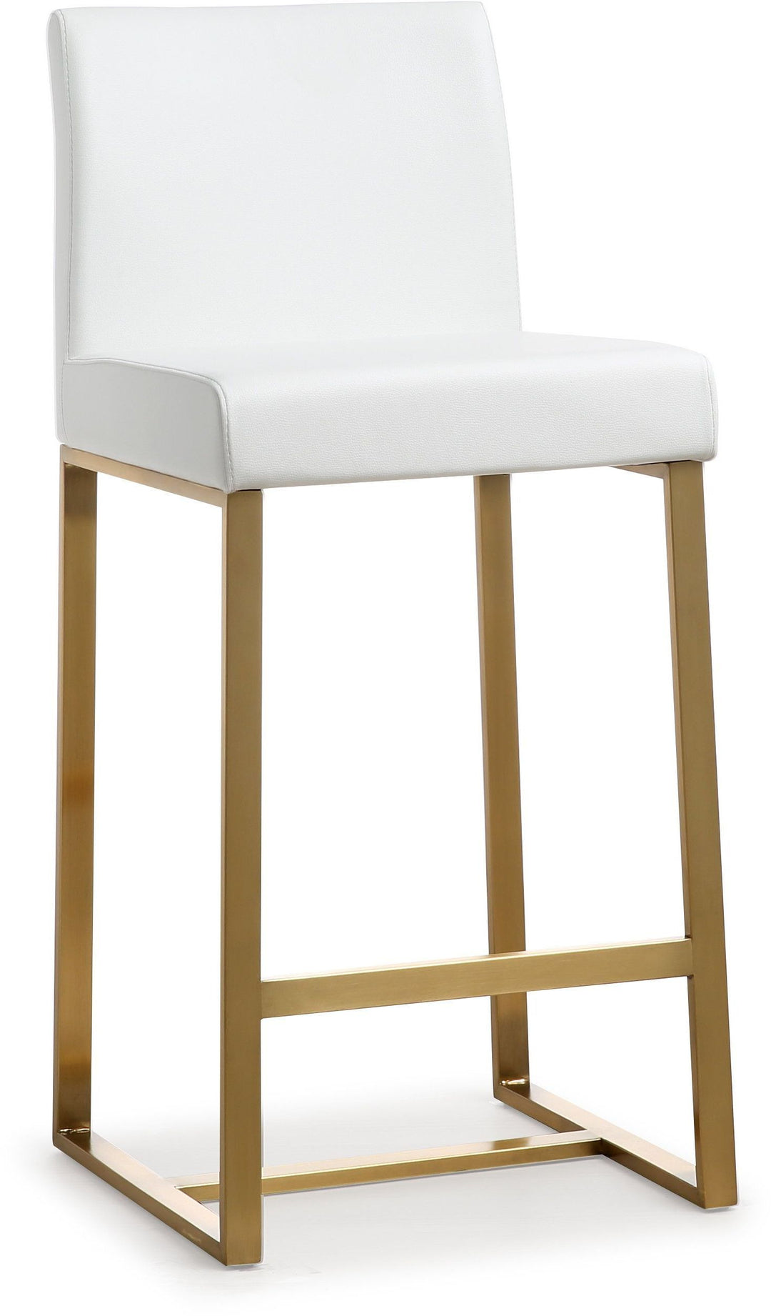 Denmark White Gold Steel Counter Stool