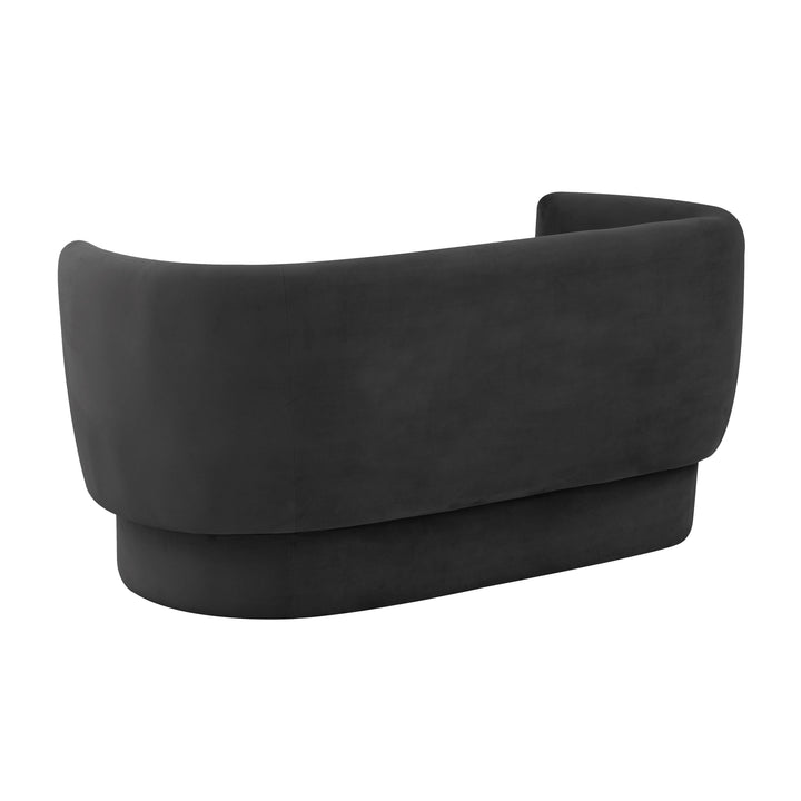 Isabella Black Velvet Loveseat