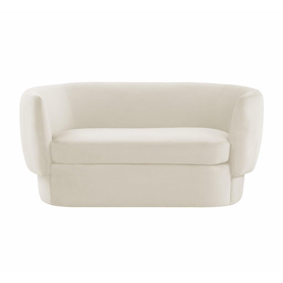 Isabella Cream Velvet Loveseat