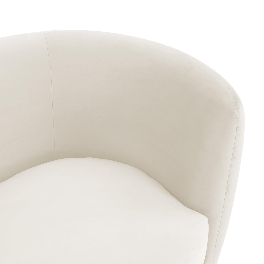 Isabella Cream Velvet Loveseat