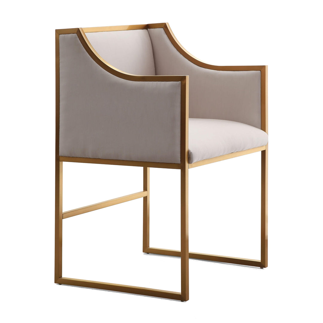 Atara Cream Velvet Gold Chair