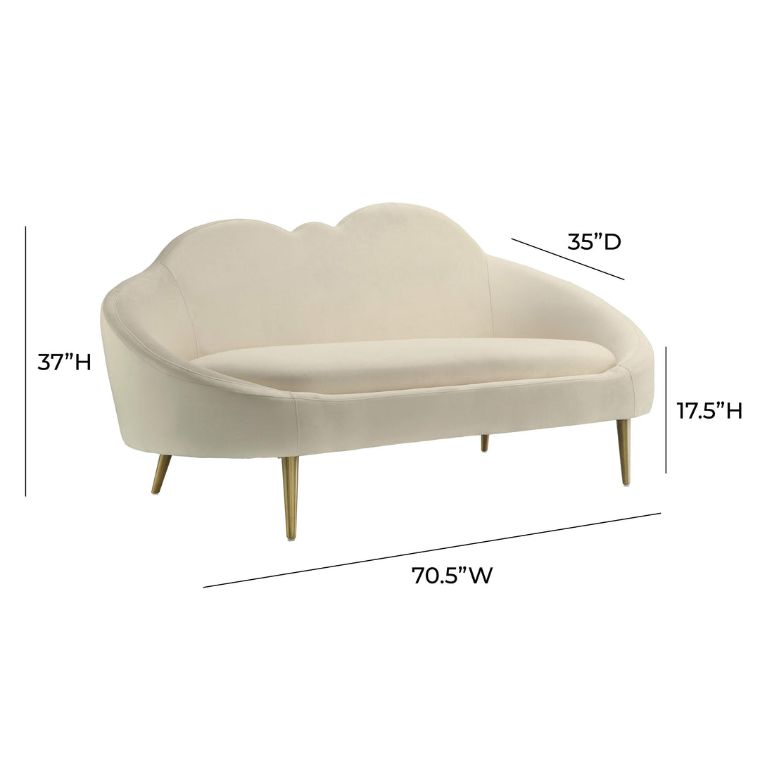 Cloud Cream Velvet Settee