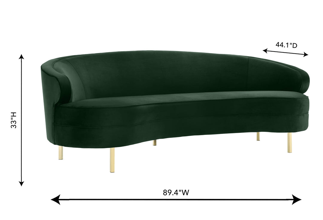 Baila Green Velvet Sofa