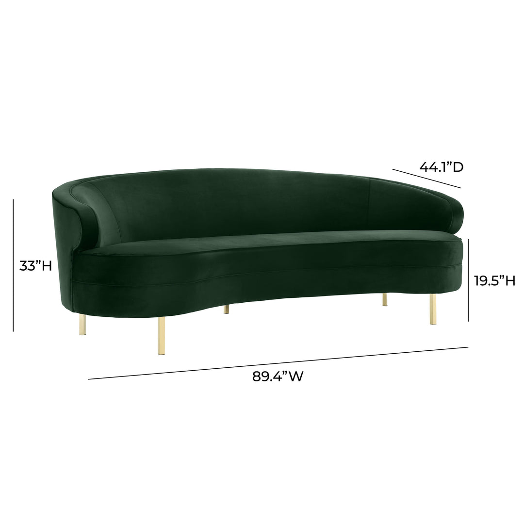 Baila Green Velvet Sofa